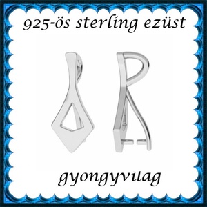 925-ös sterling ezüst ékszerkellék: medáltartó, medálkapocs EMK 86, Kellékek & szerszámok, Gyöngy, ékszerkellék, Egyéb alkatrész, Ékszerkészítés, MESKA