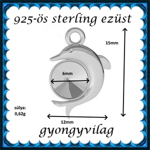 925-ös sterling ezüst ékszerkellék: medál / pandora / fityegő EMTÉ 22 - kellékek & szerszámok - gyöngy, ékszerkellék - fém köztesek - Meska.hu