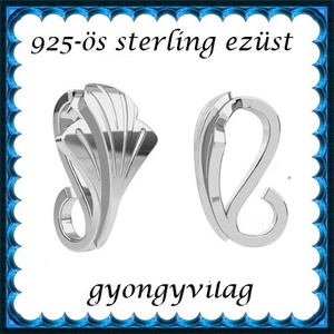 925-ös sterling ezüst ékszerkellék: medáltartó, medálkapocs EMK 91, Kellékek & szerszámok, Gyöngy, ékszerkellék, Egyéb alkatrész, Ékszerkészítés, Mindenmás, Ékszerkészítés, MESKA