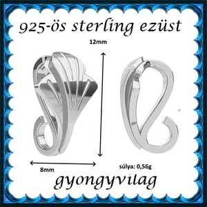 925-ös sterling ezüst ékszerkellék: medáltartó, medálkapocs EMK 91 - kellékek & szerszámok - gyöngy, ékszerkellék - egyéb alkatrész - Meska.hu