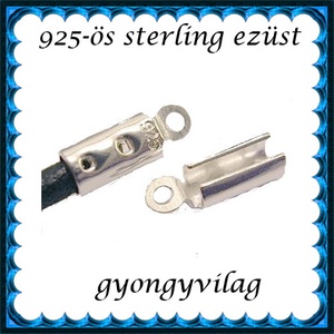 925-ös ezüst  lánckapocsvég 3,5mm-es 2db/cs ELK V 08-3,5 - kellékek & szerszámok - gyöngy, ékszerkellék - egyéb alkatrész - Meska.hu