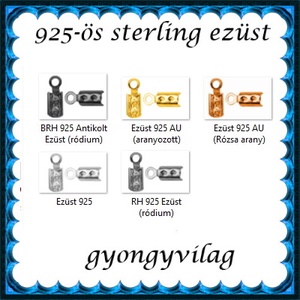 925-ös ezüst  lánckapocsvég 3,5mm-es 2db/cs ELK V 08-3,5 - kellékek & szerszámok - gyöngy, ékszerkellék - egyéb alkatrész - Meska.hu