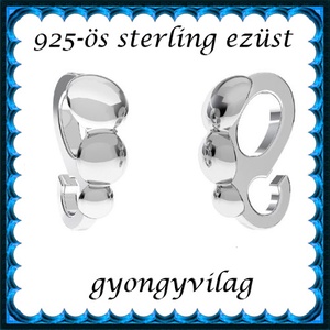 925-ös sterling ezüst ékszerkellék: medáltartó, medálkapocs EMK 97AG, Kellékek & szerszámok, Gyöngy, ékszerkellék, Egyéb alkatrész, Ékszerkészítés, Mindenmás, Ékszerkészítés, MESKA