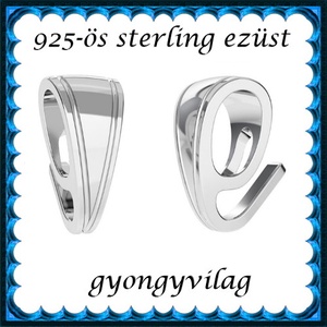 925-ös sterling ezüst ékszerkellék: medáltartó, medálkapocs EMK 100, Kellékek & szerszámok, Gyöngy, ékszerkellék, Egyéb alkatrész, Ékszerkészítés, Mindenmás, Ékszerkészítés, MESKA