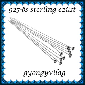 925-ös sterling ezüst ékszerkellék: szerelőpálca swarovski végű ESZP SW 40x0,5 mm-es 1db/csomag - kellékek & szerszámok - gyöngy, ékszerkellék - egyéb alkatrész - Meska.hu