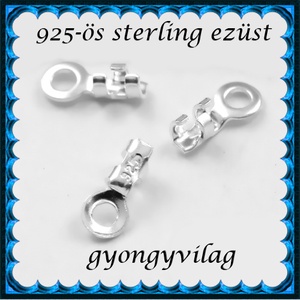 925-ös ezüst  lánckapocsvég 0,6mm-es 2db/cs ELK V 01-0,6 - kellékek & szerszámok - gyöngy, ékszerkellék - egyéb alkatrész - Meska.hu