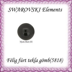 Swarovski kristály medál: gömb félig fúrt  12mm-es több színben SW5818-12, Kellékek & szerszámok, Gyöngy, ékszerkellék, Swarovski kristályok, Ékszerkészítés, Ékszerkészítés, MESKA