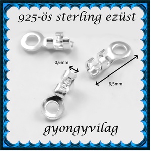 925-ös ezüst  lánckapocsvég 0,6mm-es 2db/cs ELK V 01-0,6 - kellékek & szerszámok - gyöngy, ékszerkellék - egyéb alkatrész - Meska.hu