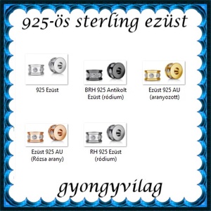 925-ös ezüst köztes / gyöngy / dísz EKÖ 91 - kellékek & szerszámok - gyöngy, ékszerkellék - fém köztesek - Meska.hu