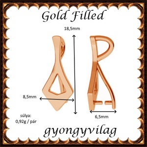 925-ös sterling ezüst ékszerkellék: medáltartó, medálkapocs EMK 86 rg Gold Filled - kellékek & szerszámok - gyöngy, ékszerkellék - egyéb alkatrész - Meska.hu