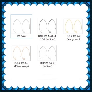 925-ös sterling ezüst ékszerkellék: fülbevaló kapocs, akasztós EFK A 50-1 - kellékek & szerszámok - gyöngy, ékszerkellék - egyéb alkatrész - Meska.hu