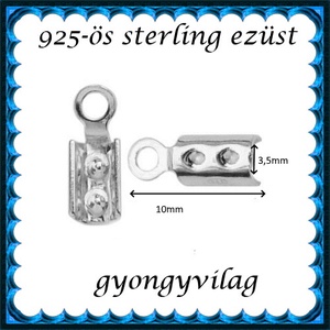 925-ös ezüst  lánckapocsvég 3,5mm-es 2db/cs ELK V 08-3,5 - kellékek & szerszámok - gyöngy, ékszerkellék - egyéb alkatrész - Meska.hu