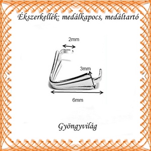  Ékszerkellék: medálkapocs BMK 01-6e 30db/csomag - kellékek & szerszámok - gyöngy, ékszerkellék - egyéb alkatrész - Meska.hu