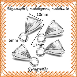 Ezüstözött medáltartó BMT 09  6db/csomag - kellékek & szerszámok - gyöngy, ékszerkellék - egyéb alkatrész - Meska.hu