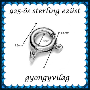 925-ös sterling ezüst ékszerkellék: lánckalocs  ELK 1S 12-1-8,6e - kellékek & szerszámok - gyöngy, ékszerkellék - egyéb alkatrész - Meska.hu