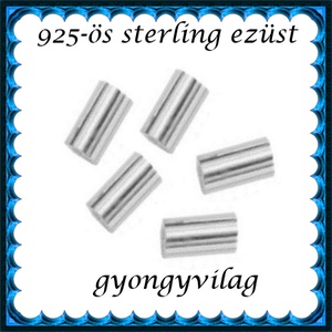 925-ös sterling ezüst ékszerkellék: köztes/gyöngy/díszitőelem EKÖ 19-3x2, Kellékek & szerszámok, Gyöngy, ékszerkellék, Egyéb alkatrész, Ékszerkészítés, Ékszerkészítés, MESKA