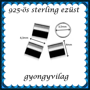 925-ös sterling ezüst ékszerkellék: köztes/gyöngy/díszitőelem EKÖ 19-4,3x4 2db/csomag - kellékek & szerszámok - gyöngy, ékszerkellék - egyéb alkatrész - Meska.hu