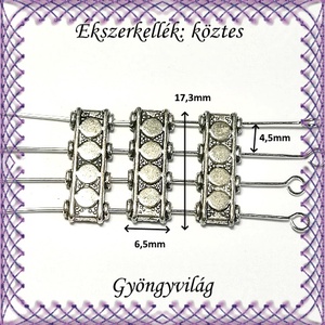 Ékszerkellék: köztes / díszítőelem / gyöngy BKÖ 4S 2e 10db - kellékek & szerszámok - gyöngy, ékszerkellék - fém köztesek - Meska.hu