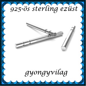 925-ös sterling ezüst ékszerkellék: fülbevaló kapocs, bedugós EFK B 40-11 4db/csomag, Kellékek & szerszámok, Gyöngy, ékszerkellék, Egyéb alkatrész, Ékszerkészítés, Ékszerkészítés, MESKA