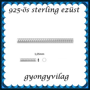 925-ös ezüst lánc méterben 925 EL03-1,05, Kellékek & szerszámok, Gyöngy, ékszerkellék, Egyéb alkatrész, Ékszerkészítés, Ékszerkészítés, MESKA