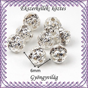 Ékszerkellék: köztes / díszítőelem / gyöngy BKÖ 1S 37-6e crystal  5db/csomag - kellékek & szerszámok - gyöngy, ékszerkellék - fém köztesek - Meska.hu