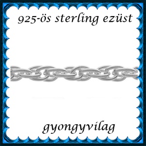 925-ös sterling ezüst ékszerkellék: lánc méterben 925 EL13-1,55e, Kellékek & szerszámok, Gyöngy, ékszerkellék, Egyéb alkatrész, Ékszerkészítés, Ékszerkészítés, MESKA