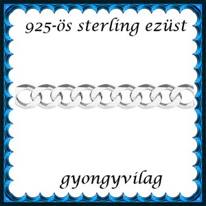 925-ös sterling ezüst ékszerkellék: lánc méterben 925 EL06-1,35e, Kellékek & szerszámok, Gyöngy, ékszerkellék, Egyéb alkatrész, Ékszerkészítés, Ékszerkészítés, MESKA