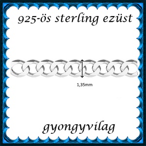 925-ös sterling ezüst ékszerkellék: lánc méterben 925 EL06-1,35e - kellékek & szerszámok - gyöngy, ékszerkellék - egyéb alkatrész - Meska.hu