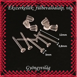 Ékszerkellék: fülbevaló alap BFK-SZ 01-3 mm 20pár/cs - kellékek & szerszámok - gyöngy, ékszerkellék - egyéb alkatrész - Meska.hu