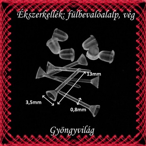 Ékszerkellék: fülbevaló alap BFK-SZ 01-3,5 mm 20pár/cs - kellékek & szerszámok - gyöngy, ékszerkellék - egyéb alkatrész - Meska.hu