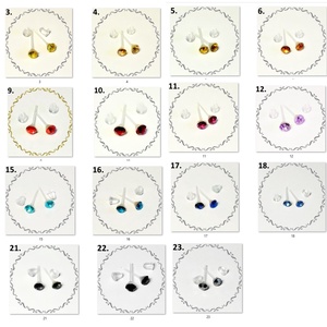 Ékszerek-fülbevalók: szilikon fülbevaló SFSZ-K01-4,5 kristály köves 4,5mm-es több színben, Ékszer, Fülbevaló, Pötty fülbevaló, Ékszerkészítés, Gyöngyfűzés, gyöngyhímzés, MESKA