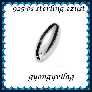 925-ös sterling ezüst ékszerkellék: köztes / gyöngy / dísz  EKÖ 27 4x10, Kellékek & szerszámok, Gyöngy, ékszerkellék, Fém köztesek, Ékszerkészítés, Mindenmás, Ékszerkészítés, MESKA