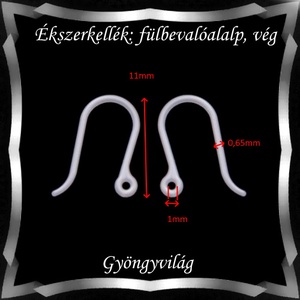 Ékszerkellék: fülbevalóalap bedugós BFK-SZ 03 plasztik 10pár/cs - kellékek & szerszámok - gyöngy, ékszerkellék - egyéb alkatrész - Meska.hu