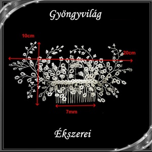 Ékszerek-hajdíszek, hajcsatok: Esküvői, menyasszonyi, alkalmi hajdísz S-H-FÉ03e - esküvő - hajdísz - kontydísz & hajdísz - Meska.hu