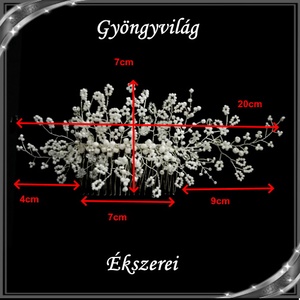 Ékszerek-hajdíszek, hajcsatok: Esküvői, menyasszonyi, alkalmi hajdísz S-H-FÉ02e - esküvő - hajdísz - kontydísz & hajdísz - Meska.hu