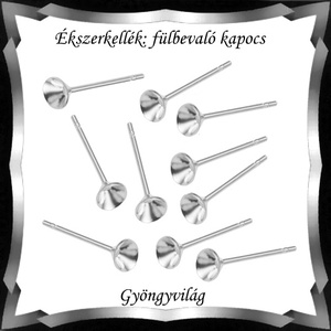 Bedugós fülbevaló alap 10 pár BFK-B04-3, Kellékek & szerszámok, Gyöngy, ékszerkellék, Egyéb alkatrész, Ékszerkészítés, Mindenmás, Ékszerkészítés, MESKA