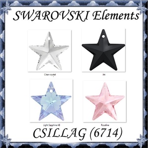 Ékszerkellék: Swarovski csillag 28 mm-es több színben 6714, Kellékek & szerszámok, Gyöngy, ékszerkellék, Swarovski kristályok, Ékszerkészítés, Ékszerkészítés, MESKA