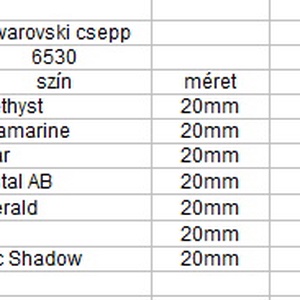 Ékszerkellék: Swarovski kristály csepp 20mm-es medál több színben 6530 - kellékek & szerszámok - gyöngy, ékszerkellék - swarovski kristályok - Meska.hu