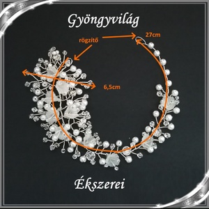 Ékszerek-hajdíszek, hajcsatok: Esküvői, menyasszonyi, alkalmi hajdísz S-H-FÜ07e27 - esküvő - hajdísz - kontydísz & hajdísz - Meska.hu