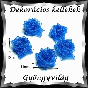 Dekorációs kellék: organza virág DK-VO 01-18 10db - kellékek & szerszámok - dekorációs kellékek - egyéb kellékek - Meska.hu