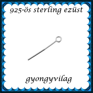 925-ös sterling ezüst ékszerkellék: szerelőpálca zárt hurkos végű ESZP HZ 15x0,8mm, Kellékek & szerszámok, Gyöngy, ékszerkellék, Egyéb alkatrész, Ékszerkészítés, Mindenmás, Ékszerkészítés, MESKA