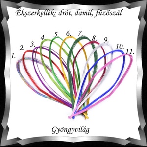 Ékszerkellék: drót, damil, fűzőszál FSZ05 0,45-ös - kellékek & szerszámok - gyöngy, ékszerkellék - egyéb alkatrész - Meska.hu