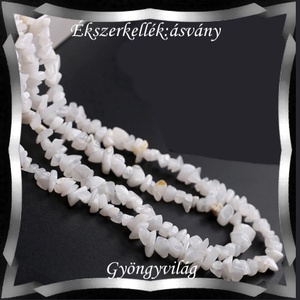 ásvány chips fűzér 6-10 mm-es  WHITE JADE, Kellékek & szerszámok, Gyöngy, ékszerkellék, Egyéb alkatrész, Ékszerkészítés, Mindenmás, Ékszerkészítés, MESKA