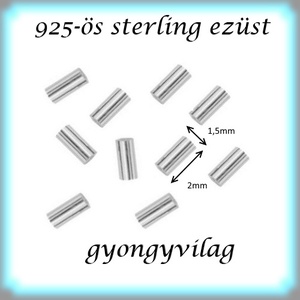 925-ös sterling ezüst ékszerkellék: köztes / gyöngy / dísz  EKÖ 19 1,5x2x0,25  10db/cs - kellékek & szerszámok - gyöngy, ékszerkellék - fém köztesek - Meska.hu