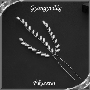 Ékszerek-hajdíszek, hajcsatok: Esküvői, menyasszonyi, alkalmi hajdísz S-H-TŰ14e fehér szett(4db) - esküvő - hajdísz - fésűs hajdísz - Meska.hu