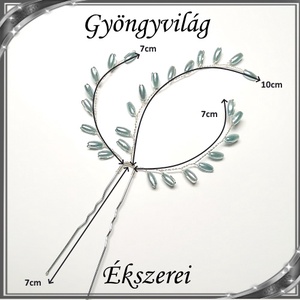 Ékszerek-hajdíszek, hajcsatok: Esküvői, menyasszonyi, alkalmi hajdísz S-H-TŰ14e fehér szett(4db) - esküvő - hajdísz - fésűs hajdísz - Meska.hu