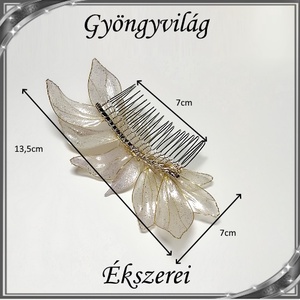 Ékszerek-hajdíszek, hajcsatok: Egyedi, alkalmi hajdísz dip art technikával SH-D01-3-2 - esküvő - hajdísz - fésűs hajdísz - Meska.hu