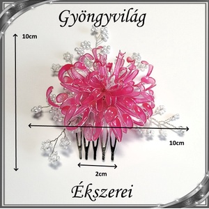 Egyedi, alkalmi hajdísz dip art technikával SHD 02-1 scarlet - esküvő - hajdísz - fésűs hajdísz - Meska.hu