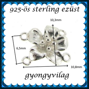 925-ös sterling ezüst ékszerkellék: köztes / gyöngy / dísz  EKÖ 42 - kellékek & szerszámok - gyöngy, ékszerkellék - fém köztesek - Meska.hu