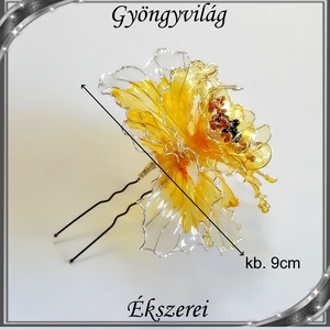 Egyedi, alkalmi hajdísz dip art technikával SHD 03-1 - esküvő - hajdísz - fésűs hajdísz - Meska.hu